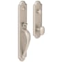 Baldwin Boulder Single Cylinder Mortise Entrance Handleset Trim Set with 5432 Estate Collection Knob Lifetime Satin Nickel