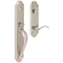 Baldwin Boulder Left Hand Single Cylinder Mortise Entrance Handleset Trim Set with 5452 Estate Collection Lever Lifetime Satin Nickel