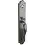 Baldwin Boulder Single Cylinder Mortise Entrance Handleset Trim Set with 5432 Estate Collection Knob Lifetime Graphite Nickel