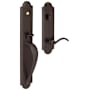 Baldwin Boulder Left Hand Single Cylinder Mortise Entrance Handleset Trim Set with 5452 Estate Collection Lever Venetian Bronze