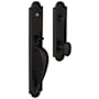 Baldwin Boulder Single Cylinder Mortise Entrance Handleset Trim Set with 5432 Estate Collection Knob Satin Black