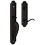 Baldwin Boulder Left Hand Single Cylinder Mortise Entrance Handleset Trim Set with 5452 Estate Collection Lever Satin Black