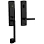 Baldwin Soho Left Hand Single Cylinder Mortise Entrance Handleset Trim Set with 5485 Estate Collection Lever Satin Black