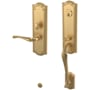 Baldwin Bethpage Left Hand Single Cylinder Mortise Entrance Handleset Trim Set with 5447 Lever from the Estate Collection Vintage Brass