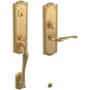 Baldwin Bethpage Right Hand Single Cylinder Mortise Entrance Handleset Trim Set with 5447 Lever from the Estate Collection Vintage Brass