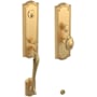 Baldwin Bethpage Single Cylinder Mortise Entrance Handleset Trim Set with 5437 Knob from the Estate Collection Lifetime Satin Brass
