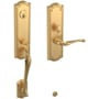 Baldwin Bethpage Right Hand Single Cylinder Mortise Entrance Handleset Trim Set with 5447 Lever from the Estate Collection Lifetime Satin Brass