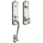 Baldwin Bethpage Single Cylinder Mortise Entrance Handleset Trim Set with 5437 Knob from the Estate Collection Lifetime Polished Nickel