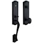 Baldwin Bethpage Single Cylinder Mortise Entrance Handleset Trim Set with 5437 Knob from the Estate Collection Satin Black