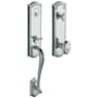 Baldwin Bethpage Dummy Entrance Handleset Trim Set with 5437 Estate Collection Knob Polished Chrome