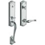 Baldwin Bethpage Right Hand Single Cylinder Mortise Entrance Handleset Trim Set with 5447 Lever from the Estate Collection Polished Chrome