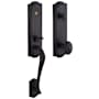 Baldwin Bethpage Single Cylinder Mortise Entrance Handleset Trim Set with 5437 Knob from the Estate Collection Distressed Oil Rubbed Bronze