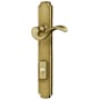 Baldwin Bismark Door Configuration 3 Keyed Entry Multi Point Trim Lever Set with American Cylinder Below Handle Lifetime PVD Satin Brass