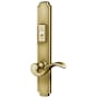 Baldwin Bismark Door Configuration 5 Keyed Entry Multi Point Trim Lever Set with American Cylinder Above or Below Handle Lifetime PVD Satin Brass