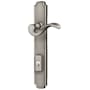 Baldwin Bismark Door Configuration 3 Keyed Entry Multi Point Trim Lever Set with American Cylinder Below Handle Lifetime Satin Nickel