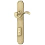 Baldwin Bismark Door Configuration 3 Keyed Entry Multi Point Trim Lever Set with American Cylinder Below Handle Satin Brass and Brown