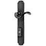 Baldwin Bismark Door Configuration 4 Keyed Entry Multi Point Trim Lever Set with Euro Profile Cylinder Below Handle Satin Black