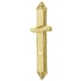Baldwin Kensington Door Configuration 1 Keyed Entry Multi Point Trim Lever Set with European Cylinder Below Handle Satin Brass and Brown