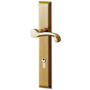 Baldwin Concord Door Configuration 4 Keyed Entry Multi Point Trim Lever Set with Euro Profile Cylinder Below Handle Vintage Brass