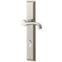 Baldwin Concord Door Configuration 1 Keyed Entry Multi Point Trim Lever Set with European Cylinder Below Handle Lifetime Satin Nickel