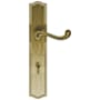 Baldwin Bristol Door Configuration 1 Patio Multi Point Trim Lever Set with European Cylinder Below Handle Vintage Brass
