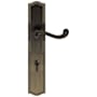 Baldwin Bristol Door Configuration 1 Patio Multi Point Trim Lever Set with European Cylinder Below Handle Satin Brass and Black