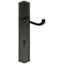 Baldwin Bristol Door Configuration 1 Passage Multi Point Trim Lever Set with European Cylinder Below Handle Satin Black
