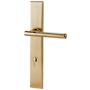 Baldwin Lakeshore Door Configuration 4 Keyed Entry Multi Point Trim Lever Set with Euro Profile Cylinder Below Handle Vintage Brass