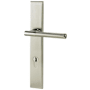 Baldwin Lakeshore Door Configuration 4 Half Inactive Half Passage Multi Point Trim Lever Set with Euro Profile Cylinder Below Handle Lifetime Satin Nickel