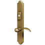 Baldwin Boulder Door Configuration 6 Inactive Multi Point Trim Lever Set with American Cylinder Above Handle Vintage Brass