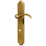 Baldwin Boulder Door Configuration 4 Patio Multi Point Trim Lever Set with Euro Profile Cylinder Below Handle Vintage Brass