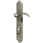 Baldwin Boulder Door Configuration 3 Half Inactive Half Passage Multi Point Trim Lever Set with American Cylinder Below Handle Lifetime Satin Nickel