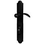 Baldwin Boulder Door Configuration 3 Half Inactive Half Passage Multi Point Trim Lever Set with American Cylinder Below Handle Satin Black