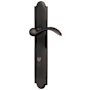 Baldwin Boulder Door Configuration 4 Patio Multi Point Trim Lever Set with Euro Profile Cylinder Below Handle Satin Black
