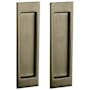 Baldwin Santa Monica Dummy Pocket Door Pull Set from the Estate Collection Satin Brass and Black