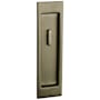 Baldwin Single Santa Monica Style Pocket Door Interior Privacy Trim from the Estate Collection Satin Brass and Black