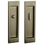 Baldwin Santa Monica Privacy Pocket Door Lock from the Estate Collection Satin Brass and Black