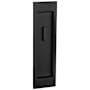 Baldwin Single Santa Monica Style Pocket Door Interior Privacy Trim from the Estate Collection Satin Black