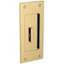 Baldwin Santa Monica Style Pocket Door Interior Privacy Trim from the Estate Collection Lifetime Polished Brass