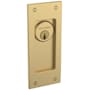 Baldwin Santa Monica Style Pocket Door Exterior Keyed Entry Trim from the Estate Collection Vintage Brass