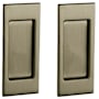 Baldwin Santa Monica Dummy Pocket Door Pull Set from the Estate Collection Satin Brass and Black
