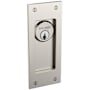 Baldwin Santa Monica Style Pocket Door Exterior Keyed Entry Trim from the Estate Collection Lifetime Satin Nickel