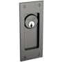 Baldwin Santa Monica Keyed Entry Pocket Door Lock from the Estate Collection Lifetime Graphite Nickel