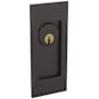 Baldwin Santa Monica Style Pocket Door Exterior Keyed Entry Trim from the Estate Collection Venetian Bronze