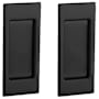 Baldwin Santa Monica Dummy Pocket Door Pull Set from the Estate Collection Satin Black