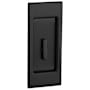 Baldwin Santa Monica Style Pocket Door Interior Privacy Trim from the Estate Collection Satin Black