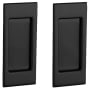 Baldwin Santa Monica Style Pocket Door Passage Trim Pair from the Estate Collection Satin Black
