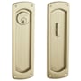 Baldwin Palo Alto Keyed Entry Pocket Door Set with Door Pull from the Estate Collection Vintage Brass