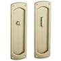 Baldwin Palo Alto Privacy Pocket Door Set with Door Pull from the Estate Collection Vintage Brass
