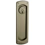 Baldwin Palo Alto Style Pocket Door Exterior Keyed Entry Trim from the Estate Collection Satin Brass and Black